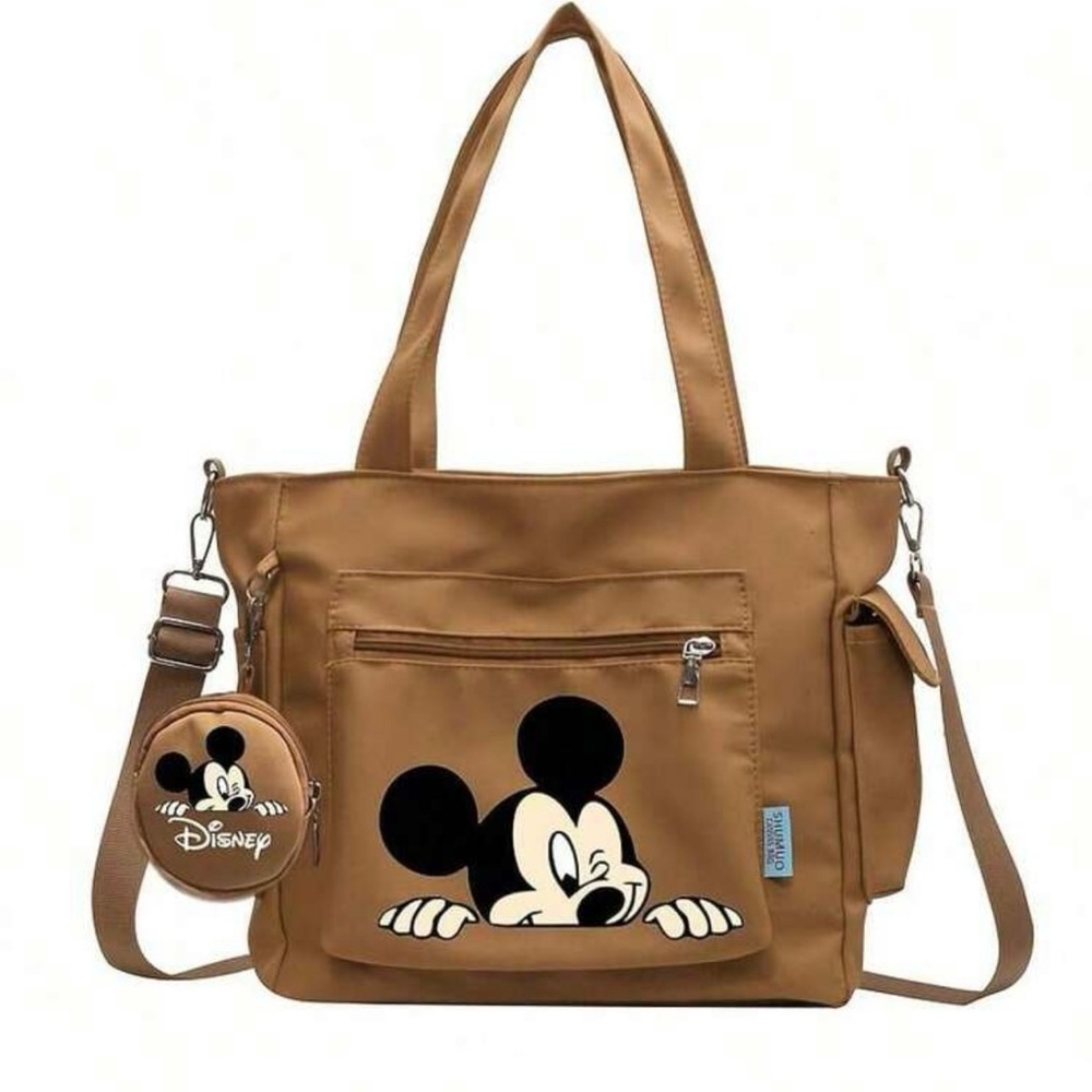 Disney Brown Mickey Mouse Tote Bag